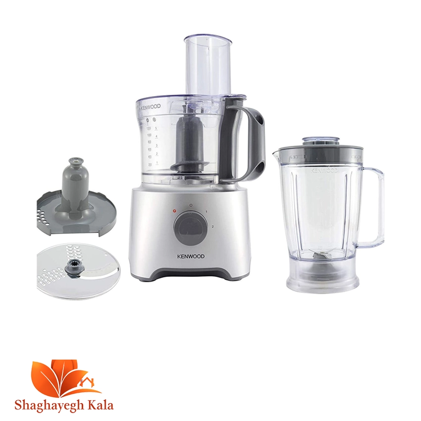 غذاساز کنوود مدل FDP301WH با توان 800 وات، کاسه 2.1 لیتری و مخلوط‌کن 1.2 لیتری
